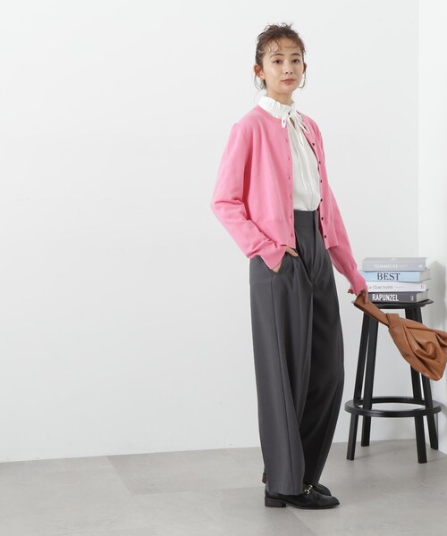 N.(N. Natural Beauty Basic)(エヌエヌナチュラルビューティーベーシック)の「◆コンパクトカーディガン(カーディガン/ボレロ・レディース・グリーン/ピンク/ブラック系その他・MEDIUM)」の14枚目の写真