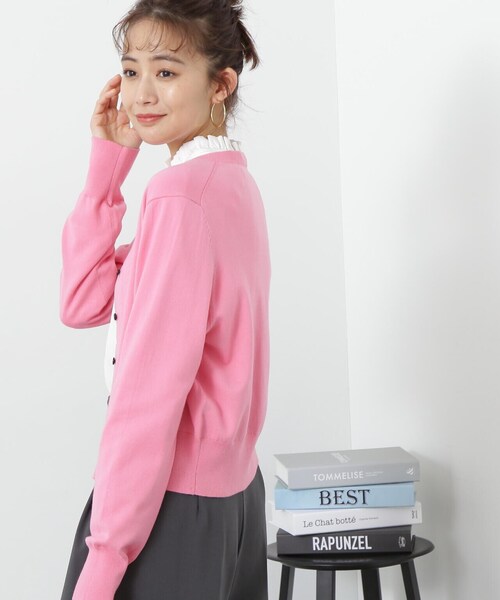 N.(N. Natural Beauty Basic)(エヌエヌナチュラルビューティーベーシック)の「◆コンパクトカーディガン(カーディガン/ボレロ・レディース・グリーン/ピンク/ブラック系その他・MEDIUM)」の18枚目の写真