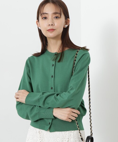 N.(N. Natural Beauty Basic)(エヌエヌナチュラルビューティーベーシック)の「◆コンパクトカーディガン(カーディガン/ボレロ・レディース・グリーン/ピンク/ブラック系その他・MEDIUM)」の21枚目の写真