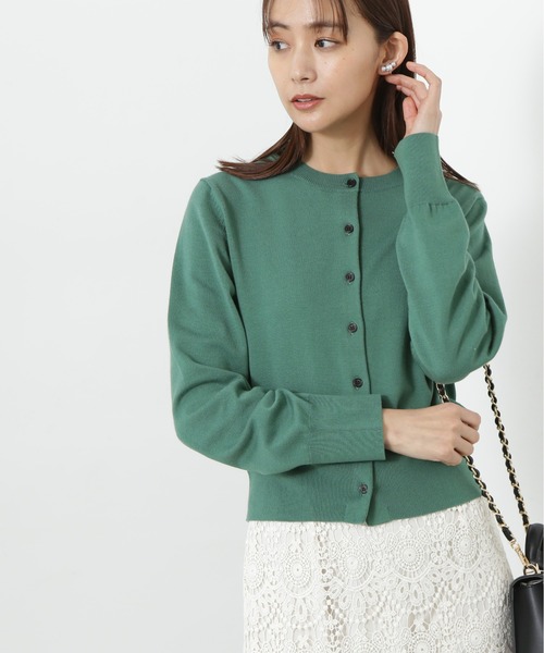 N.(N. Natural Beauty Basic)(エヌエヌナチュラルビューティーベーシック)の「◆コンパクトカーディガン(カーディガン/ボレロ・レディース・グリーン/ピンク/ブラック系その他・MEDIUM)」の2枚目の写真