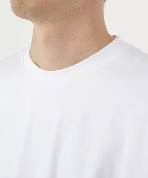MEN'S MELROSE(メンズメルローズ)の「マーセライズドスムースクルーネックロングスリーブTシャツ(Tシャツ/カットソー・メンズ・ブルーグレー/ホワイト/チャコールグレー・2/3/4)」の8枚目の写真