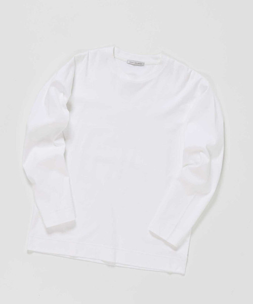 MEN'S MELROSE(メンズメルローズ)の「マーセライズドスムースクルーネックロングスリーブTシャツ(Tシャツ/カットソー・メンズ・ブルーグレー/ホワイト/チャコールグレー・2/3/4)」の10枚目の写真
