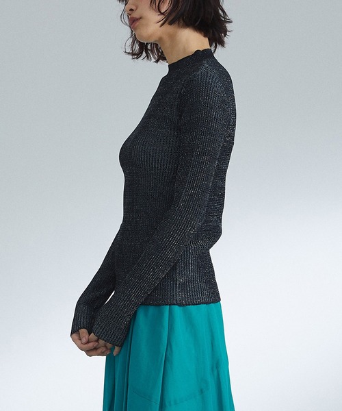 UNITED TOKYO（ユナイテッドトウキョウ）の「ソフトラメニットプルオーバー（ニット/セーター・レディース・ブラック/ホワイト・FREE）」の7枚目の写真