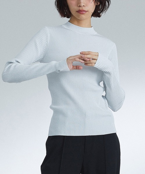 UNITED TOKYO（ユナイテッドトウキョウ）の「ソフトラメニットプルオーバー（ニット/セーター・レディース・ブラック/ホワイト・FREE）」の12枚目の写真