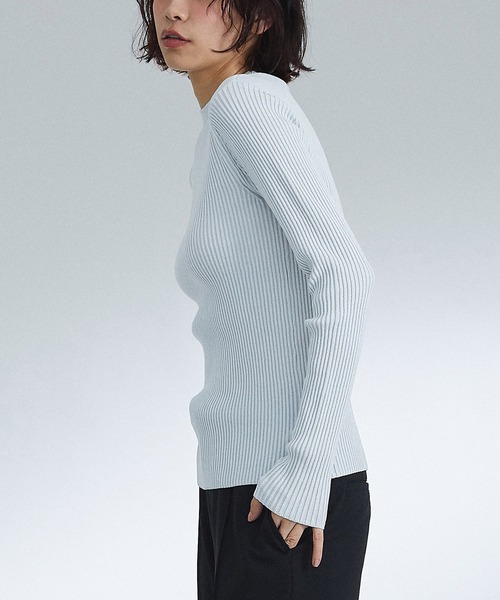 UNITED TOKYO（ユナイテッドトウキョウ）の「ソフトラメニットプルオーバー（ニット/セーター・レディース・ブラック/ホワイト・FREE）」の13枚目の写真