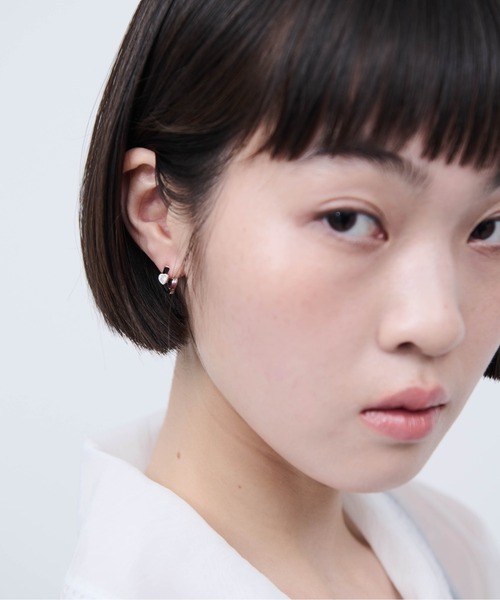 Baccarat（バカラ） ミニメディチ スタッドピアス VM ピンクミラー