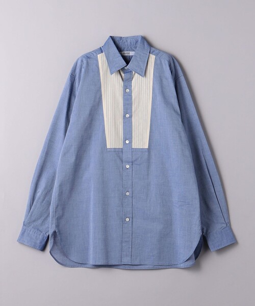 District UNITED ARROWS（ディストリクト ユナイテッドアローズ）の「＜District＞  CHAMBRAY BOSOM SHIRT/シャツ（シャツ/ブラウス・メンズ・ライトブルー/ライトピンク・L/M/S）」の2枚目の写真