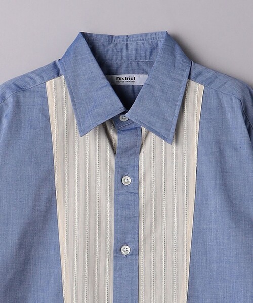 District UNITED ARROWS（ディストリクト ユナイテッドアローズ）の「＜District＞  CHAMBRAY BOSOM SHIRT/シャツ（シャツ/ブラウス・メンズ・ライトブルー/ライトピンク・L/M/S）」の4枚目の写真
