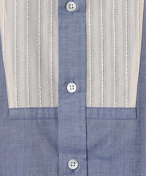 District UNITED ARROWS（ディストリクト ユナイテッドアローズ）の「＜District＞  CHAMBRAY BOSOM SHIRT/シャツ（シャツ/ブラウス・メンズ・ライトブルー/ライトピンク・L/M/S）」の7枚目の写真