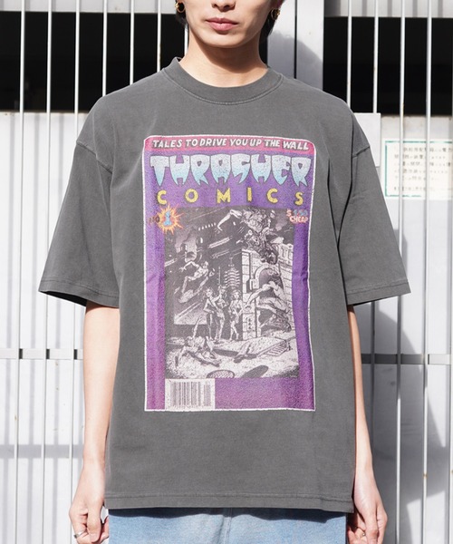 THRASHER（スラッシャー）の「【ムラサキスポーツ限定】THRASHER/スラッシャー Tシャツ ピグメント加工 コミックプリント ビックシルエット THMS-24SPCOMICT（Tシャツ/カットソー・メンズ・ブラック系3/ブラック系1/ブラック系8/ブラック系6/ブラック系7/ブラック系5/ブラック系2/ブラック系4・M/L/XL）」の2枚目の写真