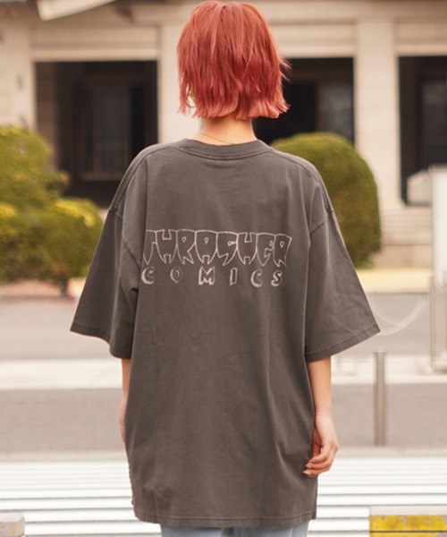 THRASHER（スラッシャー）の「【ムラサキスポーツ限定】THRASHER/スラッシャー Tシャツ ピグメント加工 コミックプリント ビックシルエット THMS-24SPCOMICT（Tシャツ/カットソー・メンズ・ブラック系3/ブラック系1/ブラック系8/ブラック系6/ブラック系7/ブラック系5/ブラック系2/ブラック系4・M/L/XL）」の11枚目の写真