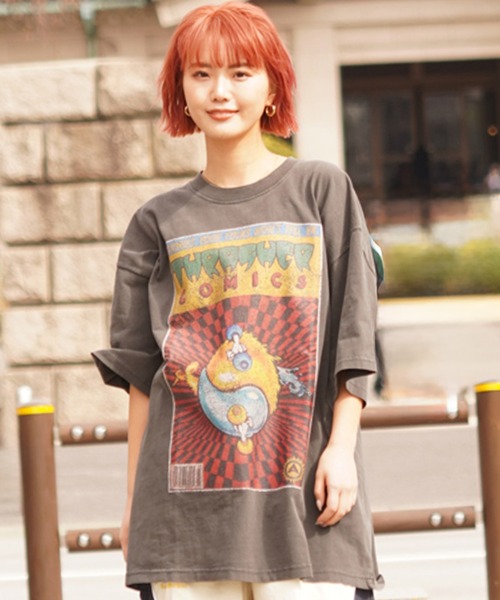 THRASHER（スラッシャー）の「【ムラサキスポーツ限定】THRASHER/スラッシャー Tシャツ ピグメント加工 コミックプリント ビックシルエット THMS-24SPCOMICT（Tシャツ/カットソー・メンズ・ブラック系3/ブラック系1/ブラック系8/ブラック系6/ブラック系7/ブラック系5/ブラック系2/ブラック系4・M/L/XL）」の17枚目の写真