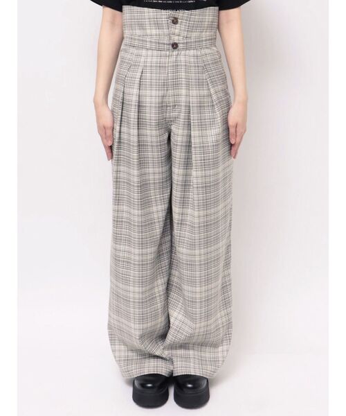 jouetie(ジュエティ)の「ターンバックウエストルーズパンツ(スラックス・レディース・オフホワイト/グレー/レッド・MEDIUM)」の10枚目の写真