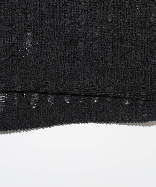 X-girl（エックスガール）の「DISTRESSED TAPE YARN KNIT TOP（ニット/セーター・レディース・マルチ/ブラック/ホワイト・ONE SIZE）」の18枚目の写真