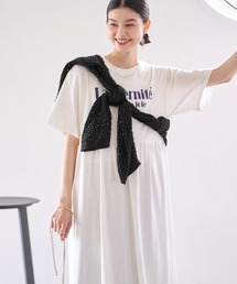 カットギャザーワンピース