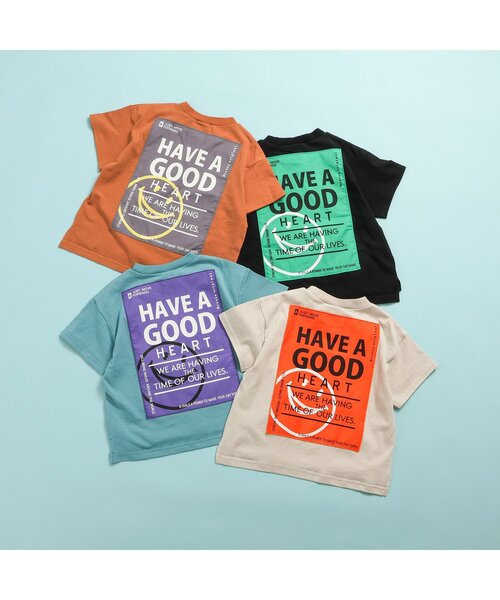BREEZE(ブリーズ)の「WEB限定 バックプリントアップリケTシャツ(Tシャツ/カットソー・キッズ・オレンジ/ブラック/アイボリー/サックスブルー・90/100/110/120/130/140/150)」の5枚目の写真