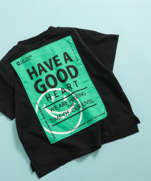 BREEZE(ブリーズ)の「WEB限定 バックプリントアップリケTシャツ(Tシャツ/カットソー・キッズ・オレンジ/ブラック/アイボリー/サックスブルー・90/100/110/120/130/140/150)」の3枚目の写真