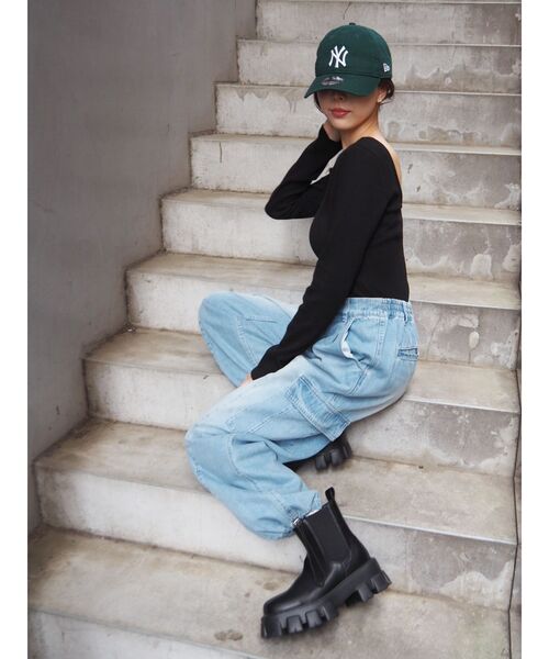 EVRIS(エヴリス)の「バックオープンリブトップス(Tシャツ/カットソー・レディース・グレー/ホワイト/ブラック・FREE)」の12枚目の写真