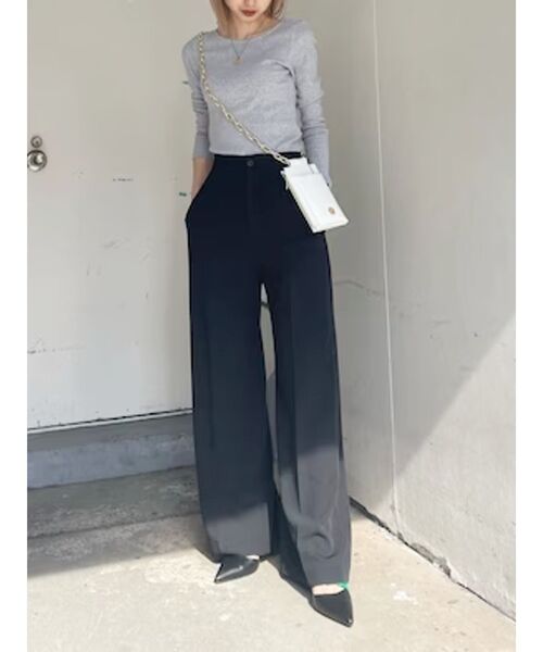 EVRIS(エヴリス)の「バックオープンリブトップス(Tシャツ/カットソー・レディース・グレー/ホワイト/ブラック・FREE)」の17枚目の写真