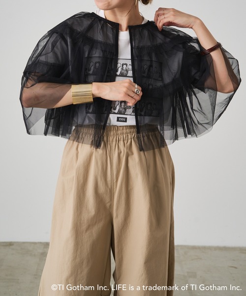 Omekashi（オメカシ）の「ラインナップ PHOTO Tシャツ（Tシャツ/カットソー・レディース・オフホワイト・FREE）」の2枚目の写真