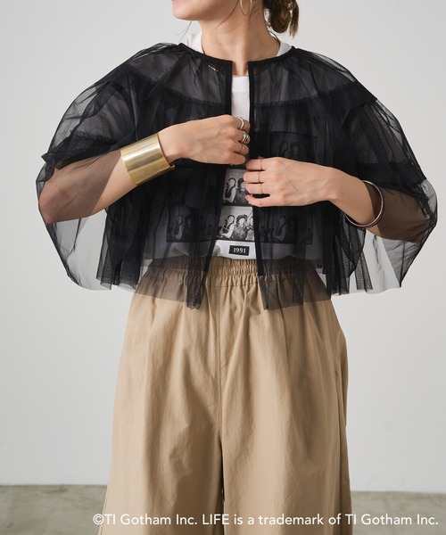 Omekashi（オメカシ）の「ラインナップ PHOTO Tシャツ（Tシャツ/カットソー・レディース・オフホワイト・FREE）」の3枚目の写真