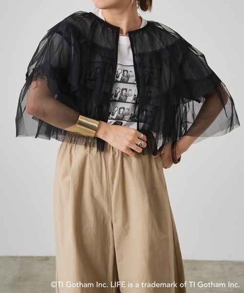 Omekashi（オメカシ）の「ラインナップ PHOTO Tシャツ（Tシャツ/カットソー・レディース・オフホワイト・FREE）」の4枚目の写真