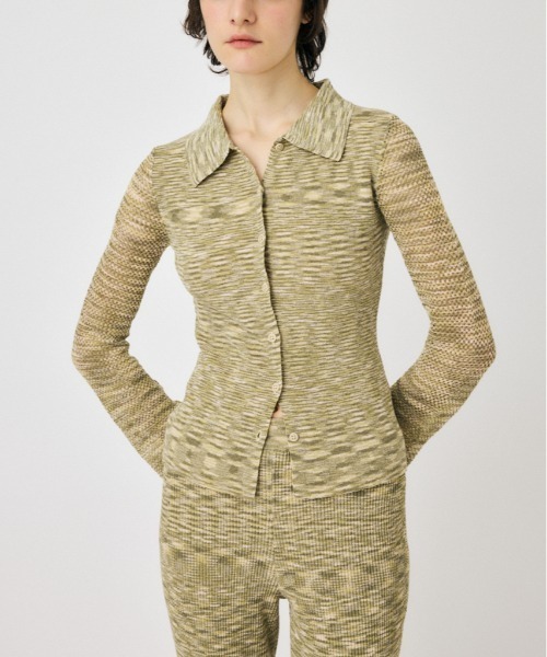 MULTI BORDER ニットシャツ