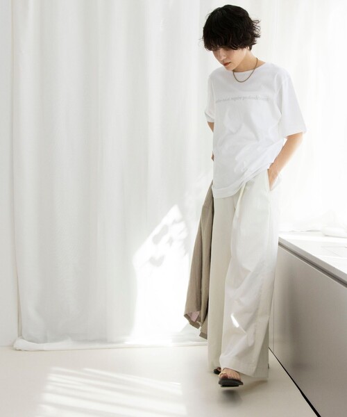 NOLLEY’S（ノーリーズ）の「スーピマコットンrespireロゴT（Tシャツ/カットソー・レディース・ホワイト/ホワイト系その他3・FREE）」の3枚目の写真