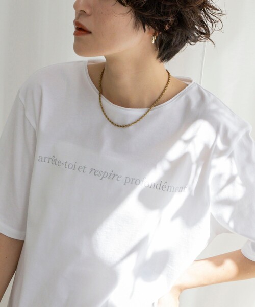 NOLLEY’S（ノーリーズ）の「スーピマコットンrespireロゴT（Tシャツ/カットソー・レディース・ホワイト/ホワイト系その他3・FREE）」の11枚目の写真