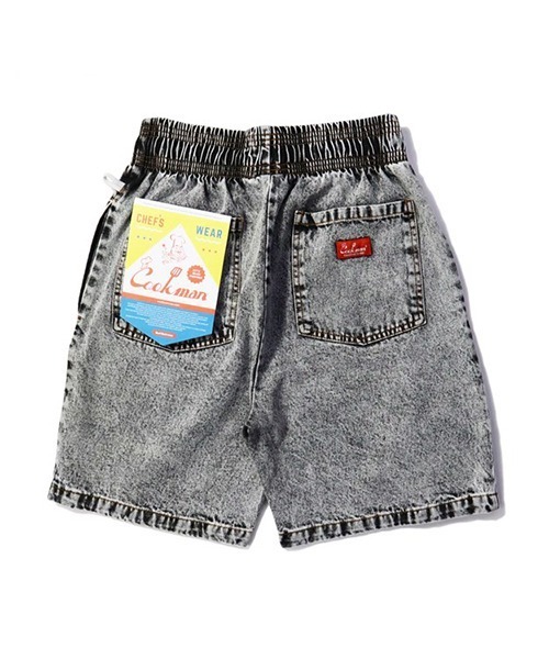 COOKMAN(クックマン)の「Cookman クックマン シェフ ショートパンツ ハーフパンツ イージーパンツ Snow Washed Denim Black(デニムパンツ・メンズ・ケミカルウォッシュ・MEDIUM/LARGE)」の11枚目の写真