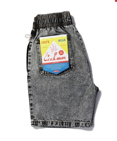 COOKMAN(クックマン)の「Cookman クックマン シェフ ショートパンツ ハーフパンツ イージーパンツ Snow Washed Denim Black(デニムパンツ・メンズ・ケミカルウォッシュ・MEDIUM/LARGE)」の12枚目の写真
