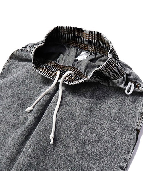 COOKMAN(クックマン)の「Cookman クックマン シェフ ショートパンツ ハーフパンツ イージーパンツ Snow Washed Denim Black(デニムパンツ・メンズ・ケミカルウォッシュ・MEDIUM/LARGE)」の10枚目の写真