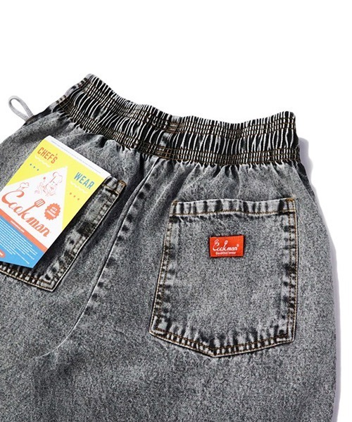 COOKMAN(クックマン)の「Cookman クックマン シェフ ショートパンツ ハーフパンツ イージーパンツ Snow Washed Denim Black(デニムパンツ・メンズ・ケミカルウォッシュ・MEDIUM/LARGE)」の6枚目の写真