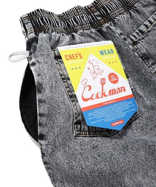 COOKMAN(クックマン)の「Cookman クックマン シェフ ショートパンツ ハーフパンツ イージーパンツ Snow Washed Denim Black(デニムパンツ・メンズ・ケミカルウォッシュ・MEDIUM/LARGE)」の8枚目の写真