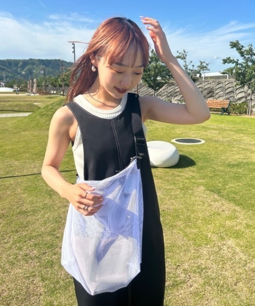 JULY NINE（ジュライナイン）の「[JULY NINE/ジュライナイン] SEQUEL メッシュショルダーバッグ（ショルダーバッグ・レディース・ブラック/オレンジ/ホワイト・ONE SIZE）」の10枚目の写真