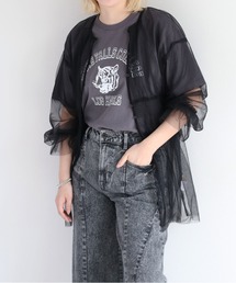 キャンディースリーブチュールブラウス 2WAY
