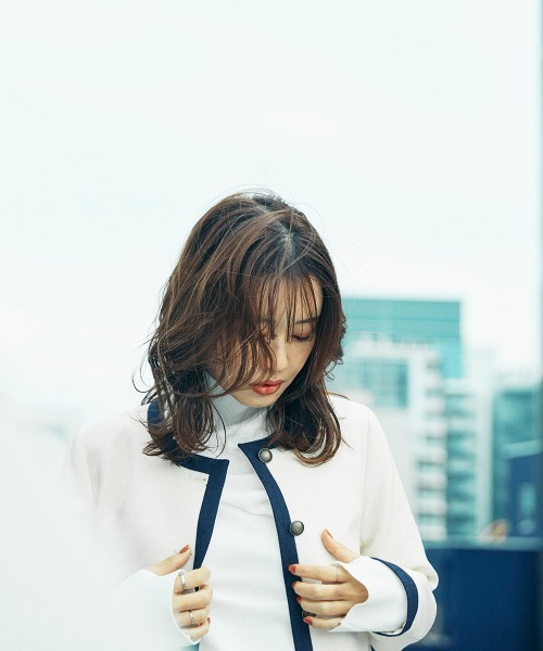 sail(サイル)の「【sail】ノーカラージャケット 小さいサイズ【低身長・小柄女性向けサイズ】(ノーカラージャケット・レディース・アイボリー/モカ・PS/PS(XS-S))」の6枚目の写真