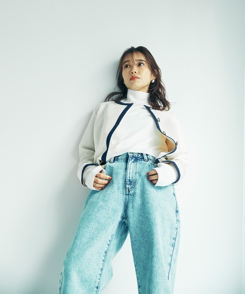 sail(サイル)の「【sail】ノーカラージャケット 小さいサイズ【低身長・小柄女性向けサイズ】(ノーカラージャケット・レディース・アイボリー/モカ・PS/PS(XS-S))」の8枚目の写真