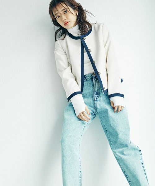 sail(サイル)の「【sail】ノーカラージャケット 小さいサイズ【低身長・小柄女性向けサイズ】(ノーカラージャケット・レディース・アイボリー/モカ・PS/PS(XS-S))」の19枚目の写真