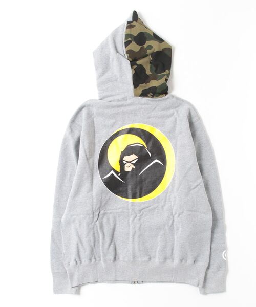 アベイシングエイプ　長袖パーカー　長袖トップス　ジップアップ　グレー　M 中古・古着通販】A BATHING APE (アベイシングエイプ) シャーク
