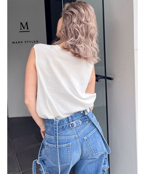 GYDA(ジェイダ)の「YACHT CLUBサガラTシャツ(タンクトップ・レディース・チャコールグレー/オフホワイト/ブラック・FREE)」の20枚目の写真