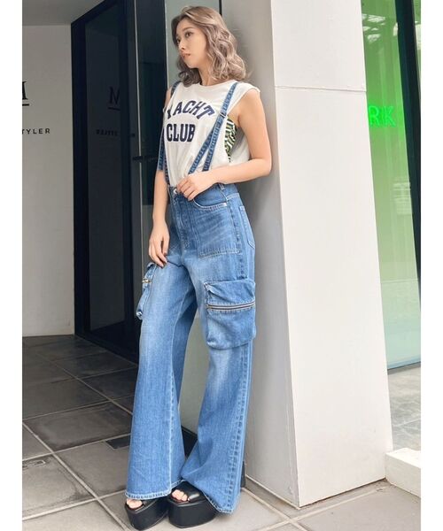 GYDA(ジェイダ)の「YACHT CLUBサガラTシャツ(タンクトップ・レディース・チャコールグレー/オフホワイト/ブラック・FREE)」の22枚目の写真