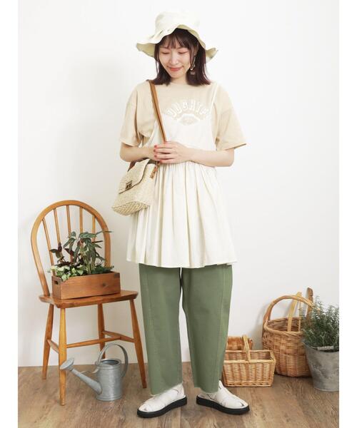 Samansa Mos2(サマンサ モスモス)の「シャーリング切替キャミチュニック(チュニック・レディース・キナリ/チャコールグレー/ブルー・F)」の18枚目の写真