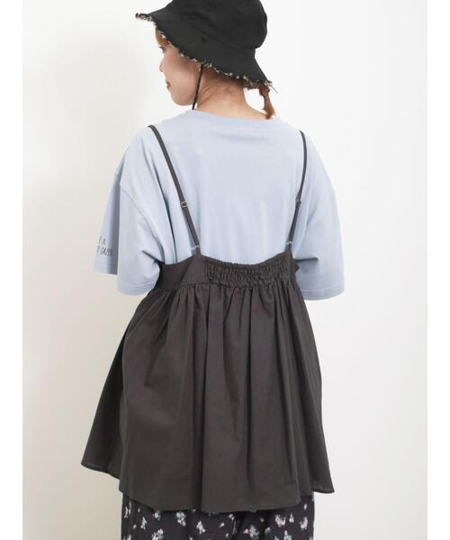 Samansa Mos2(サマンサ モスモス)の「シャーリング切替キャミチュニック(チュニック・レディース・キナリ/チャコールグレー/ブルー・F)」の22枚目の写真