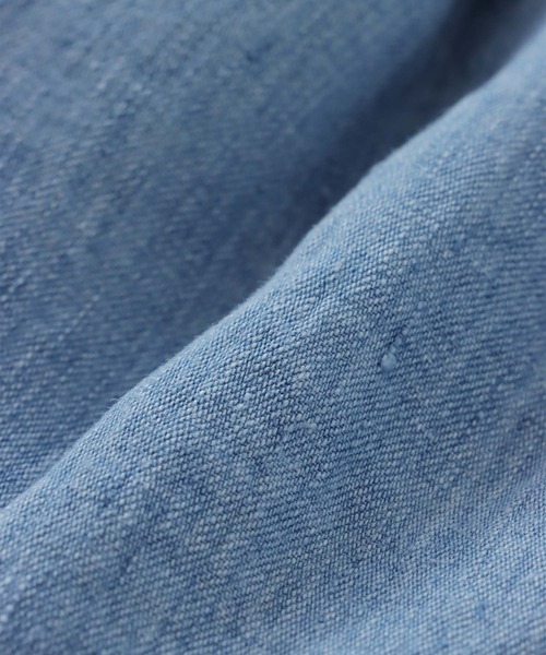 STUMBLY(スタンブリー)の「STUMBLY / linen denim tuck wide pants(リネンデニムタックワイドパンツ)(デニムパンツ・レディース・ブルー・36/38)」の14枚目の写真