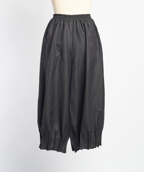 gomme(ゴム)の「Li/Rキャンバス ヘムタックパンツ(その他パンツ・レディース・ブラック・MEDIUM)」の9枚目の写真