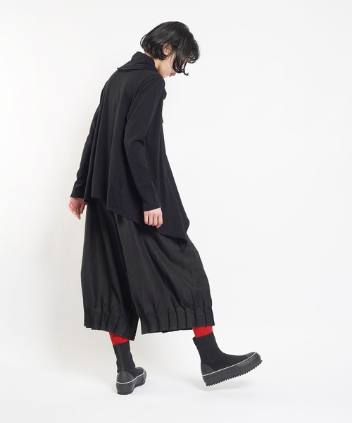 gomme(ゴム)の「Li/Rキャンバス ヘムタックパンツ(その他パンツ・レディース・ブラック・MEDIUM)」の4枚目の写真