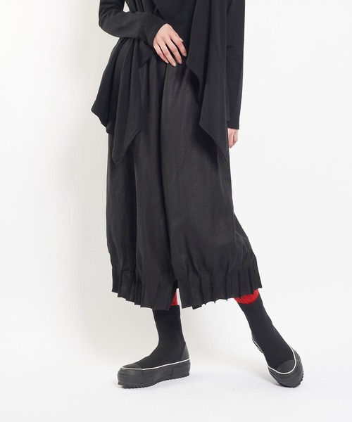 gomme(ゴム)の「Li/Rキャンバス ヘムタックパンツ(その他パンツ・レディース・ブラック・MEDIUM)」の6枚目の写真