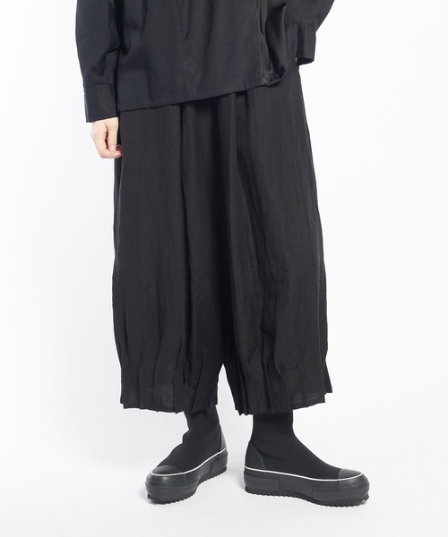 gomme(ゴム)の「Li/Rキャンバス ヘムタックパンツ(その他パンツ・レディース・ブラック・MEDIUM)」の19枚目の写真