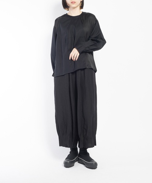 gomme(ゴム)の「Li/Rキャンバス ヘムタックパンツ(その他パンツ・レディース・ブラック・MEDIUM)」の21枚目の写真